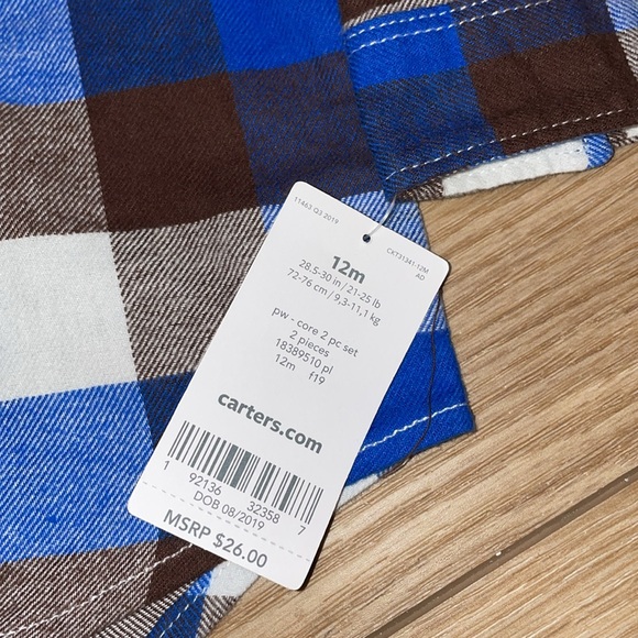 Carter’s Plaid Flannel Shirt - Picture 2 of 2